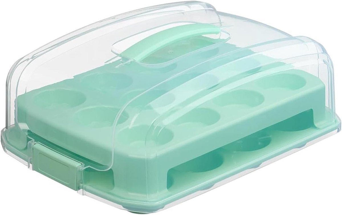 Cupcake Drager - Dessert Opslag - Feest Organisatie - Twee Niveaus - 24 Kopjes - Meerkleurig