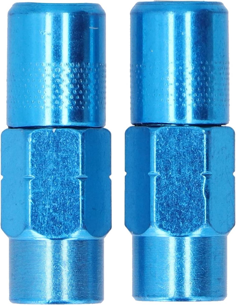 Vetspuit Koppeling - Vetmondstuk Tip - Machinale Bewerking - Snel Zelfborgend - 2 Stuks - Blauw