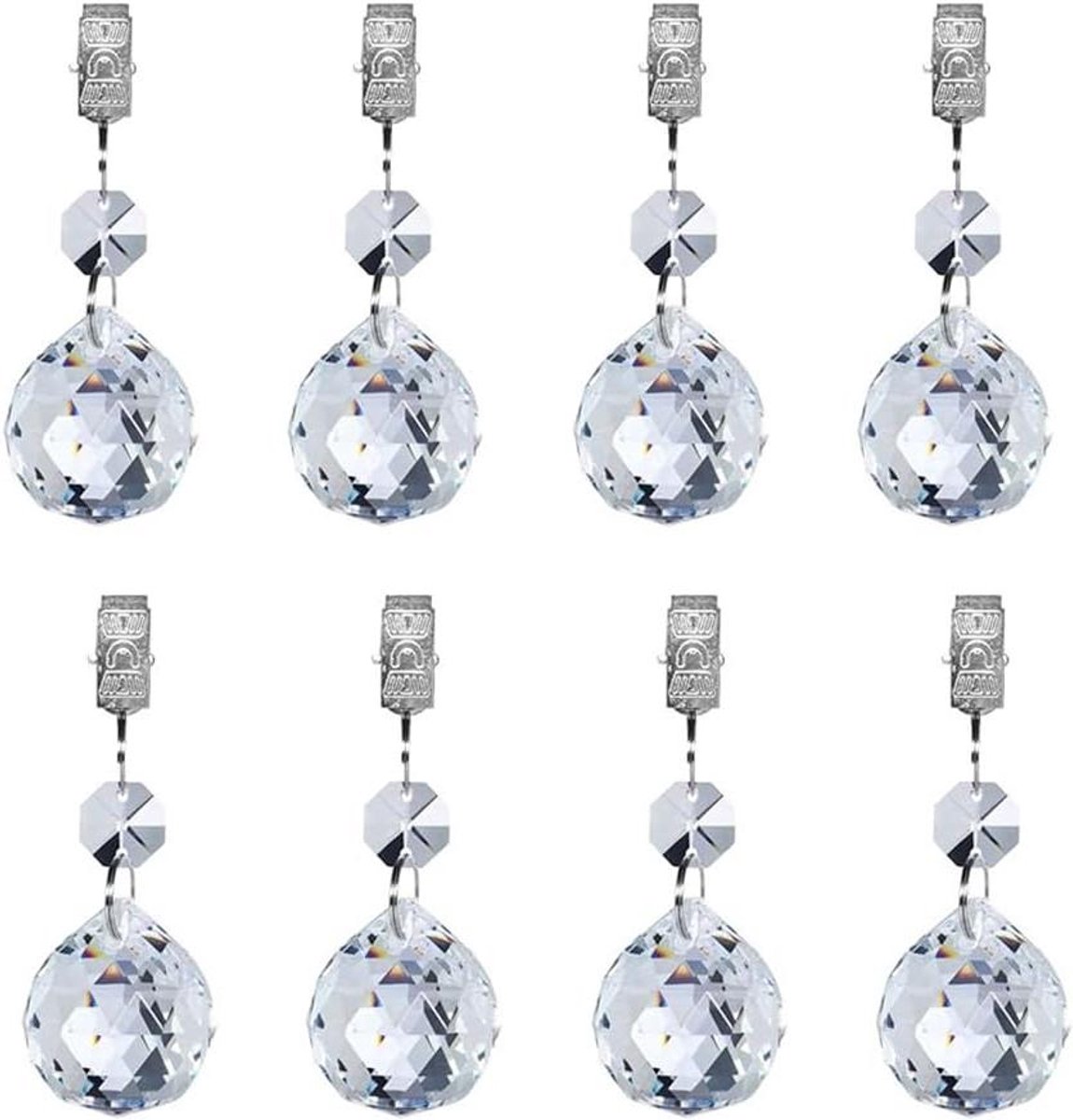 Tafelkleed Gewichten - Hangers - Buiten Gebruik - Zware Kristal - 8 Stuks - Transparant