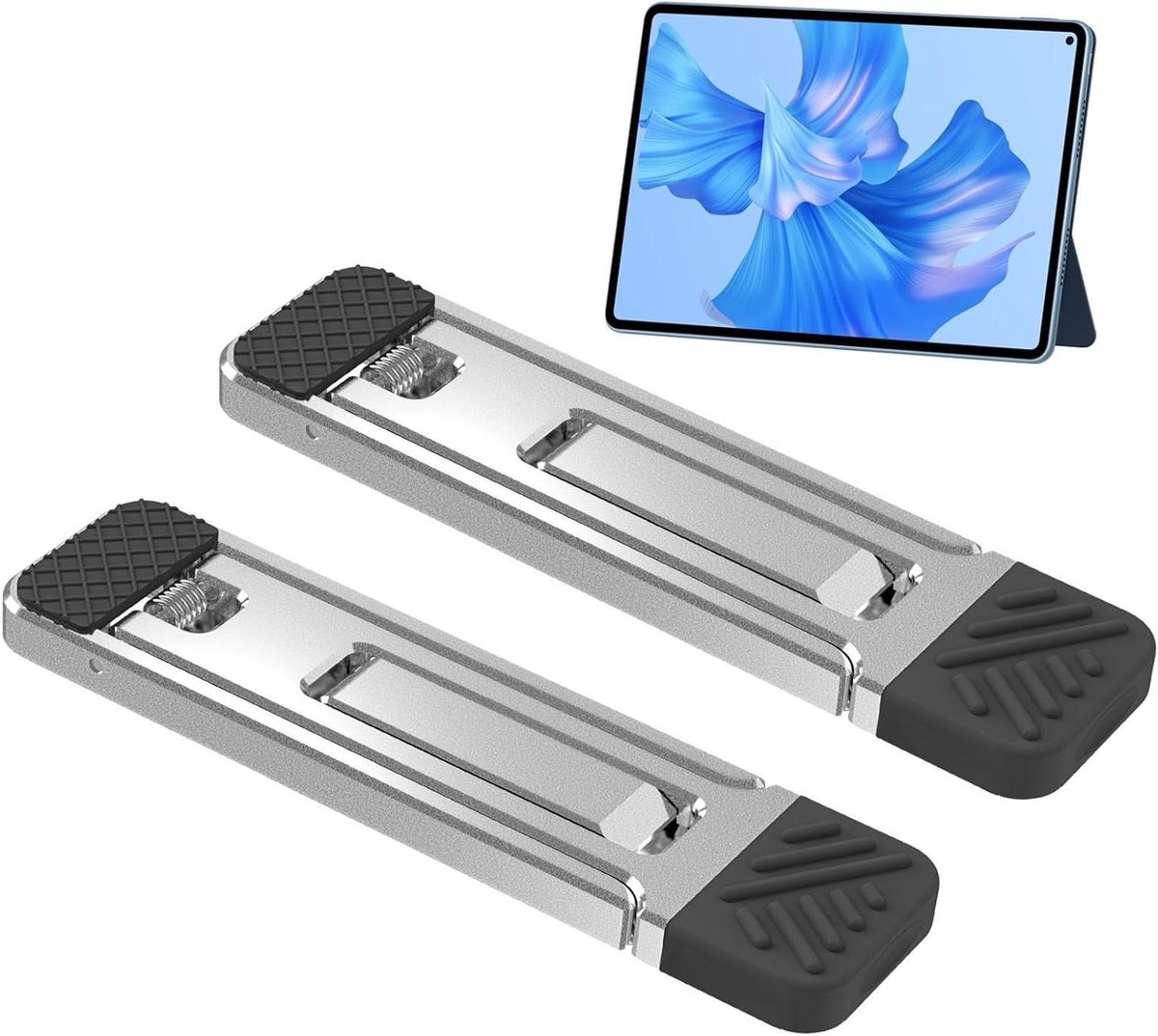 Laptop Stand - Notebook Riser - Ergonomisch Werken - Verstelbare Hoogte - 3 Niveaus - Zilver