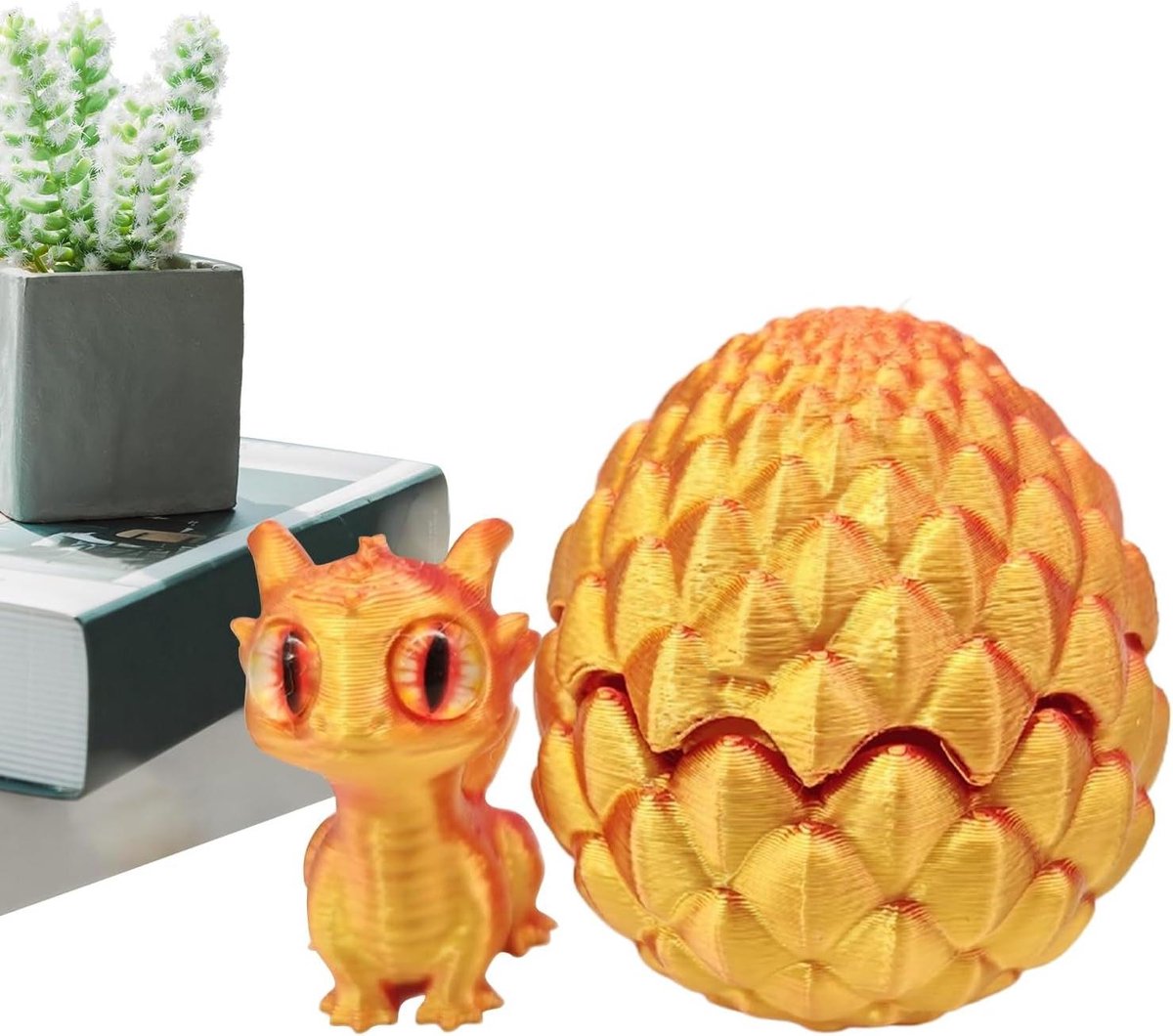 3D Gedrukte Draak - Flexibel Figuur - Bureau Decoratie - Beweegbare Gewrichten - Niet Gespecificeerd - Kleurverloop