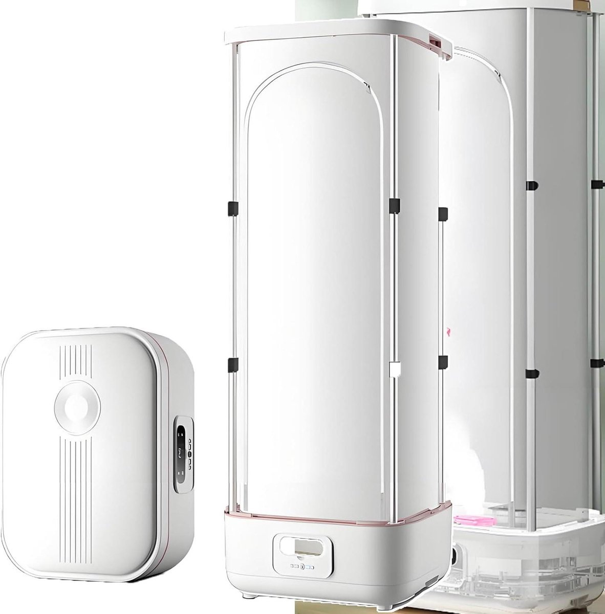 Draagbare stoomdroger - Stoomapparaat kleding - Kreukels verwijderen - Automatische strijkfunctie - 900W - Wit