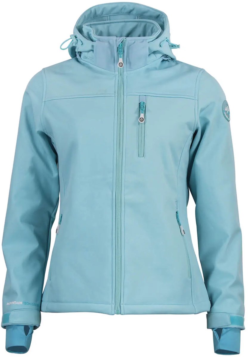 Dames softshell hoodie Peak Mountain Aclaude Blauw