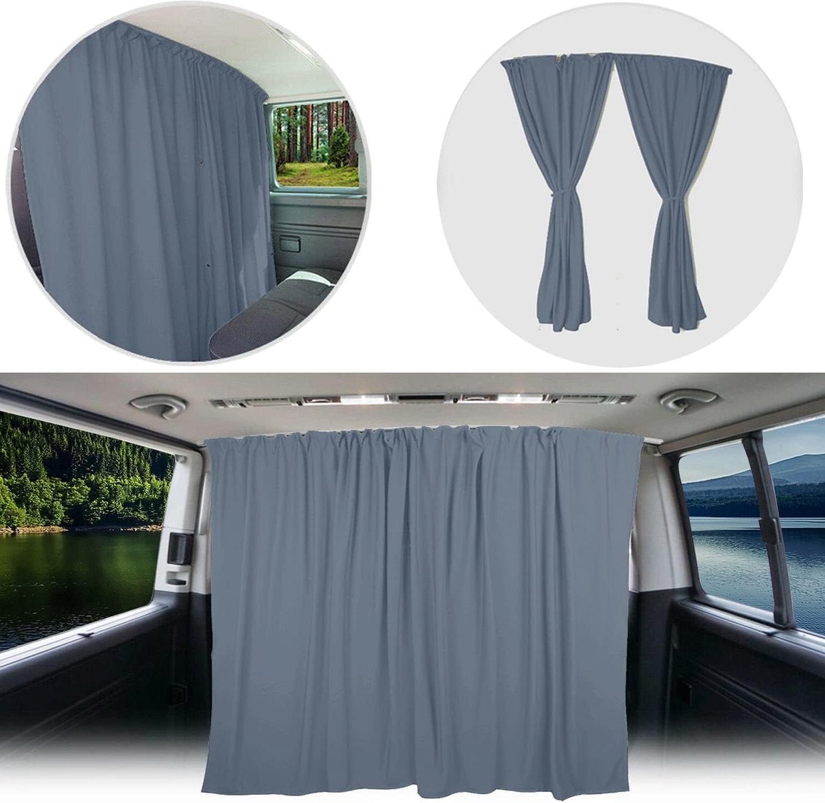 Cabine Gordijnen - Privacy Scherm - Camper Comfort - Maatwerk Gemaakt - Specifiek Model - Grijs