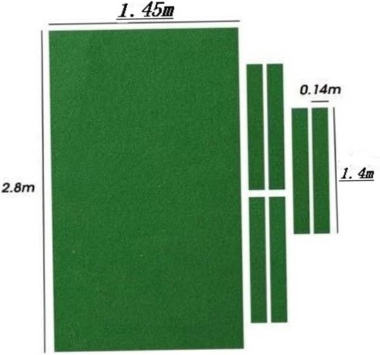 Pooltafelkleed - Biljartdoek - Indoor Spel - Voorgesneden - 2.4M/7ft - Groen — afbeelding 4