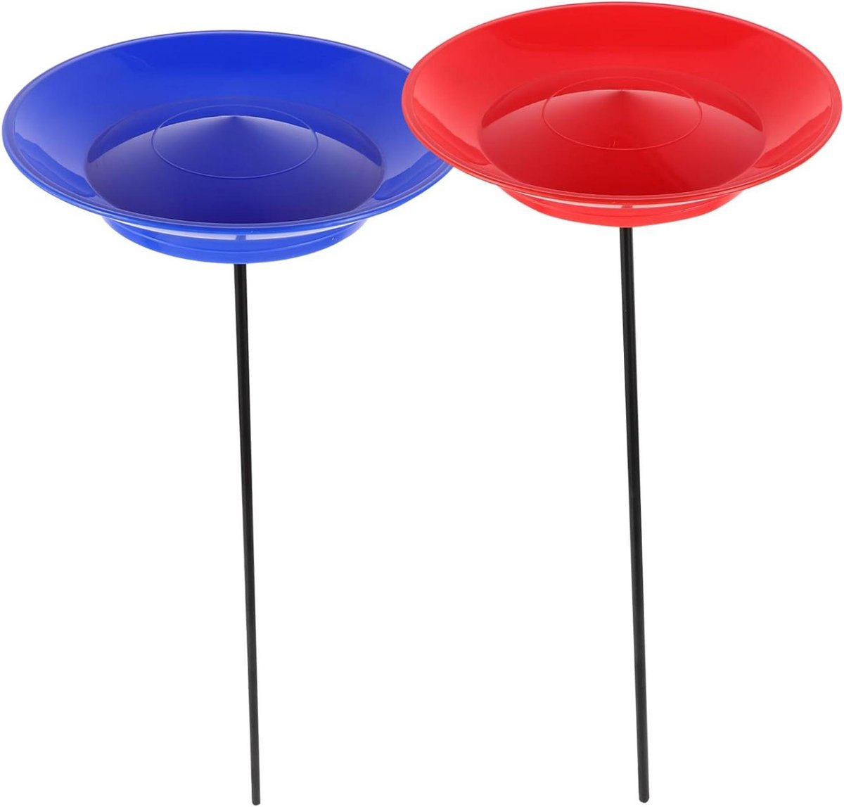 Jongleerplaten met Stokken - Circus Speelgoed - Vaardigheid Oefenen - Duurzaam Plastic Materiaal - 23.50x23.50x4CM - Diverse Kleuren