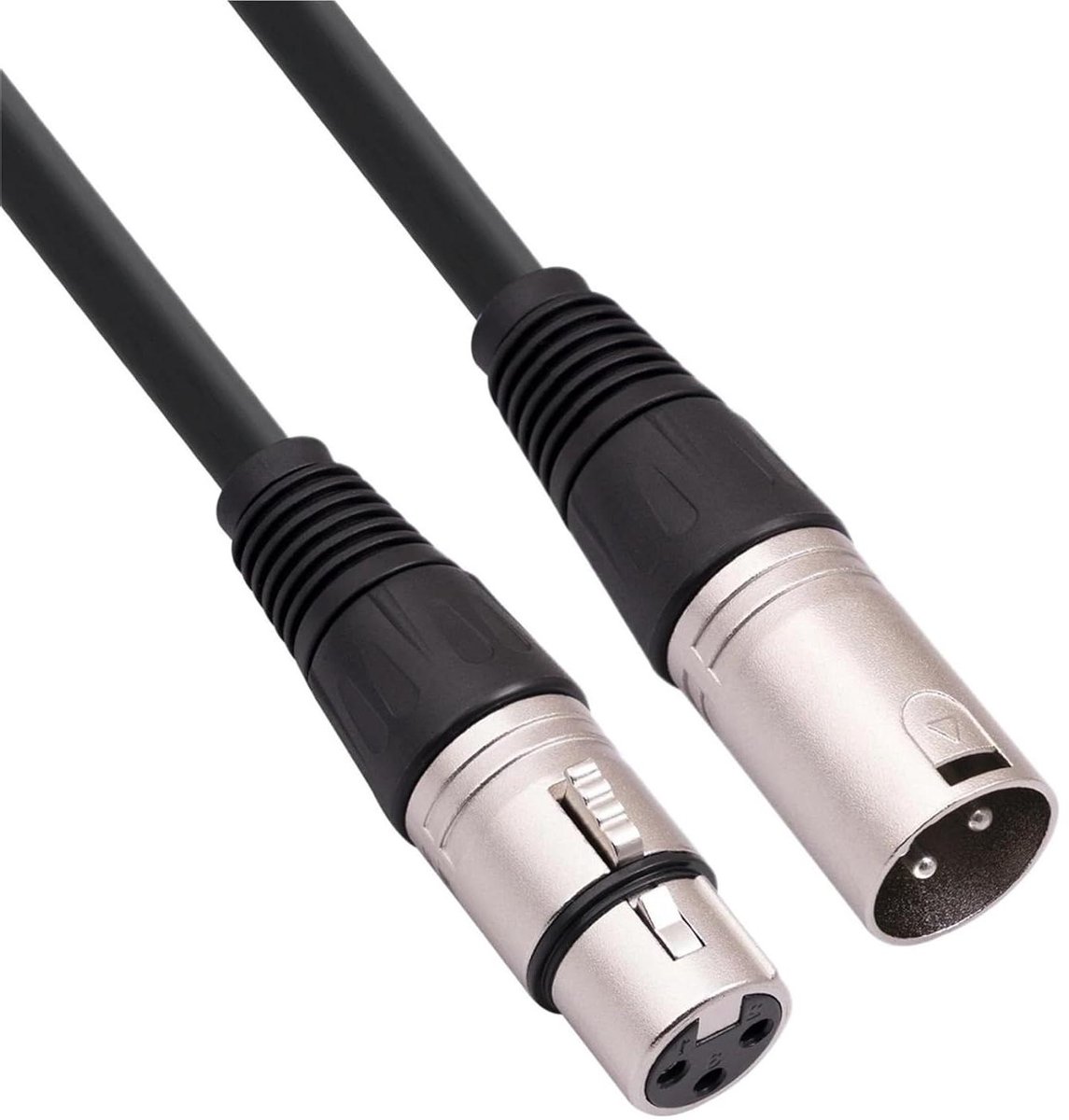 Stroomkabel - Verlengkabel Audio - Signaal Overbrengen - Meerdere Connectoren - 30 meter - Zwart