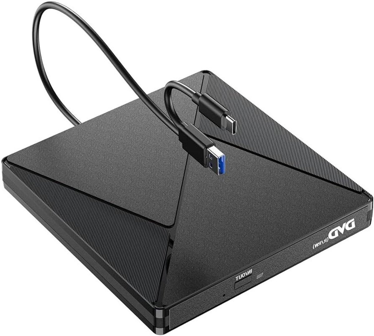Externe CD DVD Drive - Draagbare Reader Writer - Schijven Lezen Branden - Snelle USB 3.0 C
