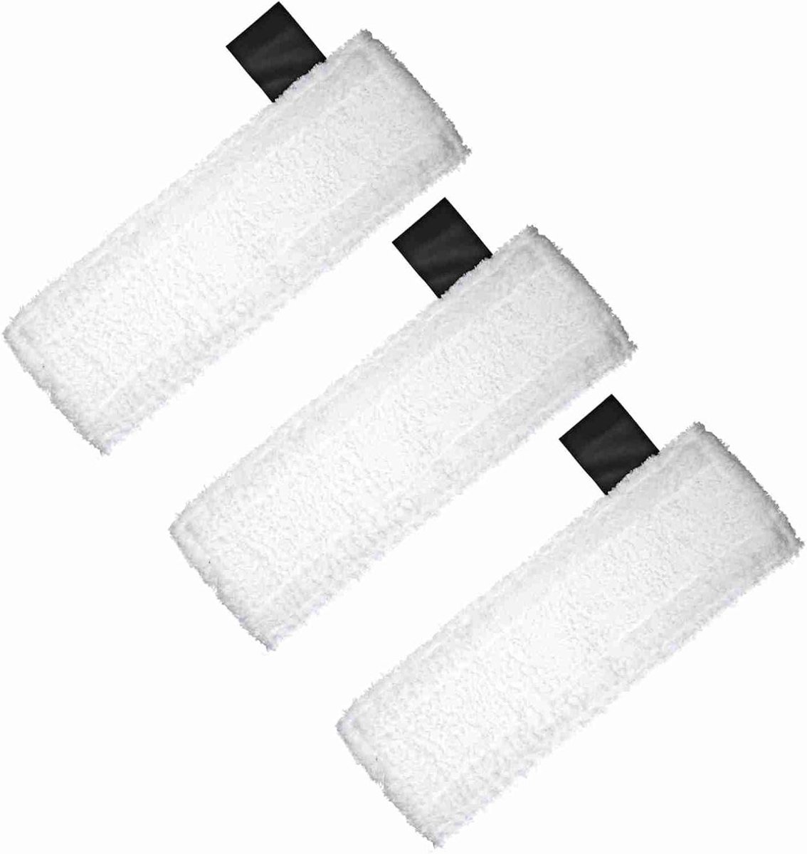 Doekenset Stoomreiniger - Mondstukhoezen Dweilpads - Efficiënt Schoonmaken - Hoogwaardige Microvezel - 3 Stuks - Wit