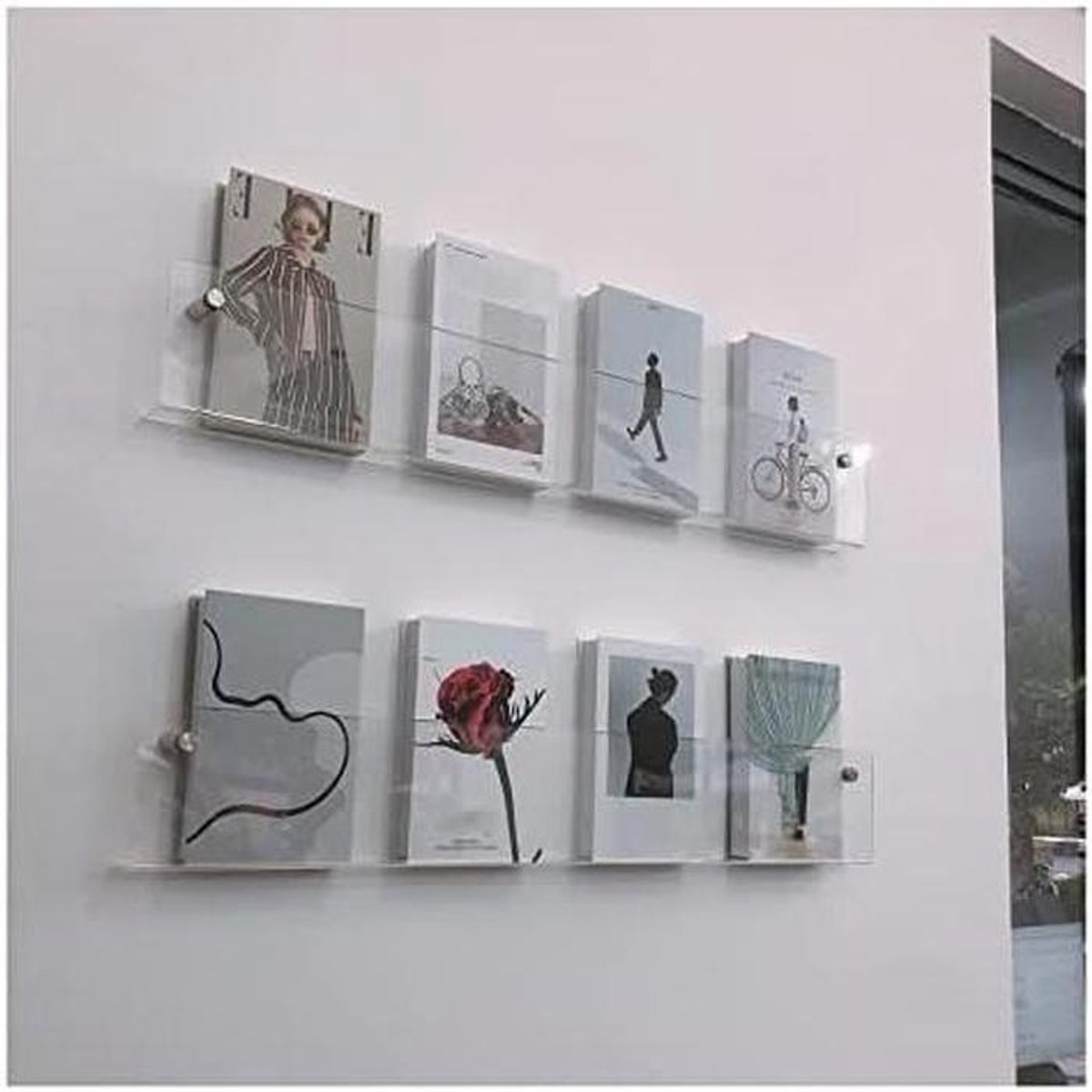 Wand organizer - Documenten rek - Ruimte organiseren - Duurzaam acryl - A4 formaat - Transparant