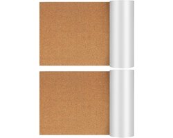 DOITOOL 2 Rolls Cork Sheet Roll Self Adhesive Bulletin Board Self Adhesive Cork Sheets for DIY Wall Crafts Bulletin Board Office Supplies 20cmx200cm x 2mm