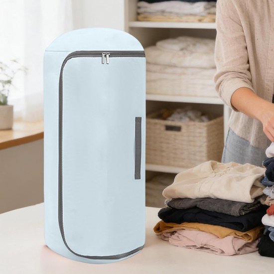 Opbergtas voor dekbedden, compressiezak voor dekens, bijzonder ruimtebesparende compressie-organizer, voor slaapzaal, slaapkamer, kast, dekens, kussens — afbeelding 2