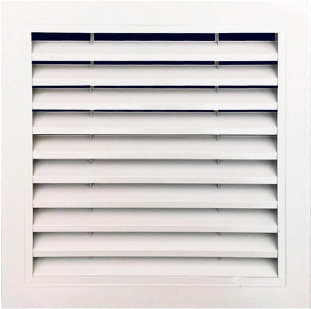 Ventilatierooster Vierkant - Luchtgitter Lamellen - Kasten Ventileren - Efficiënte Luchtstroom - 400x400 mm - Wit