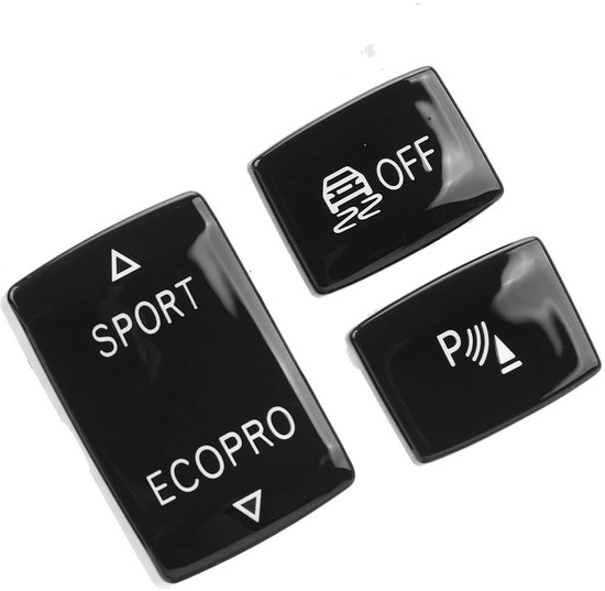 Versnellingsknop Set - Schakelaar Knoppen - Auto Interieur - Nauwkeurige Pasvorm - 3 Stuks - Zwart — afbeelding 5