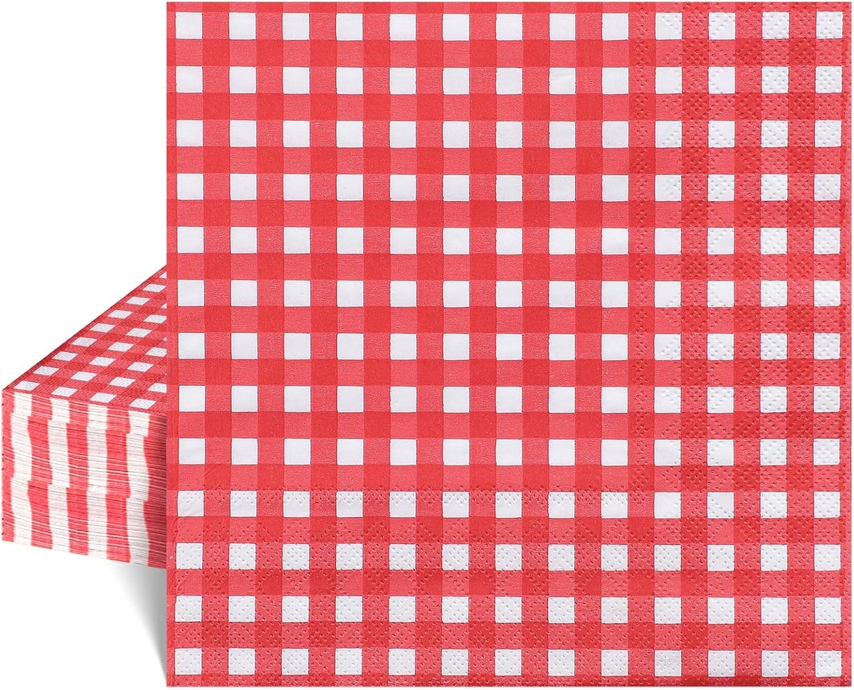 Servetten Papieren - Servetten - Tafel Servetten - Papier - Papieren Wegwerp Servetjes - Feestservetten - Voorjaar Servetten - Lunch/Diner Tafel Decoratie - 2 Laags - Rood - 16,5 cm - 40 Stuks - van Imperatoris