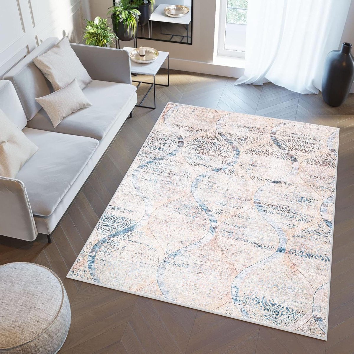 Vloerkleed - Oosterse Vloerbedekking - Woonkamer Decoratie - Machinewasbaar 30°C - 160 x 2