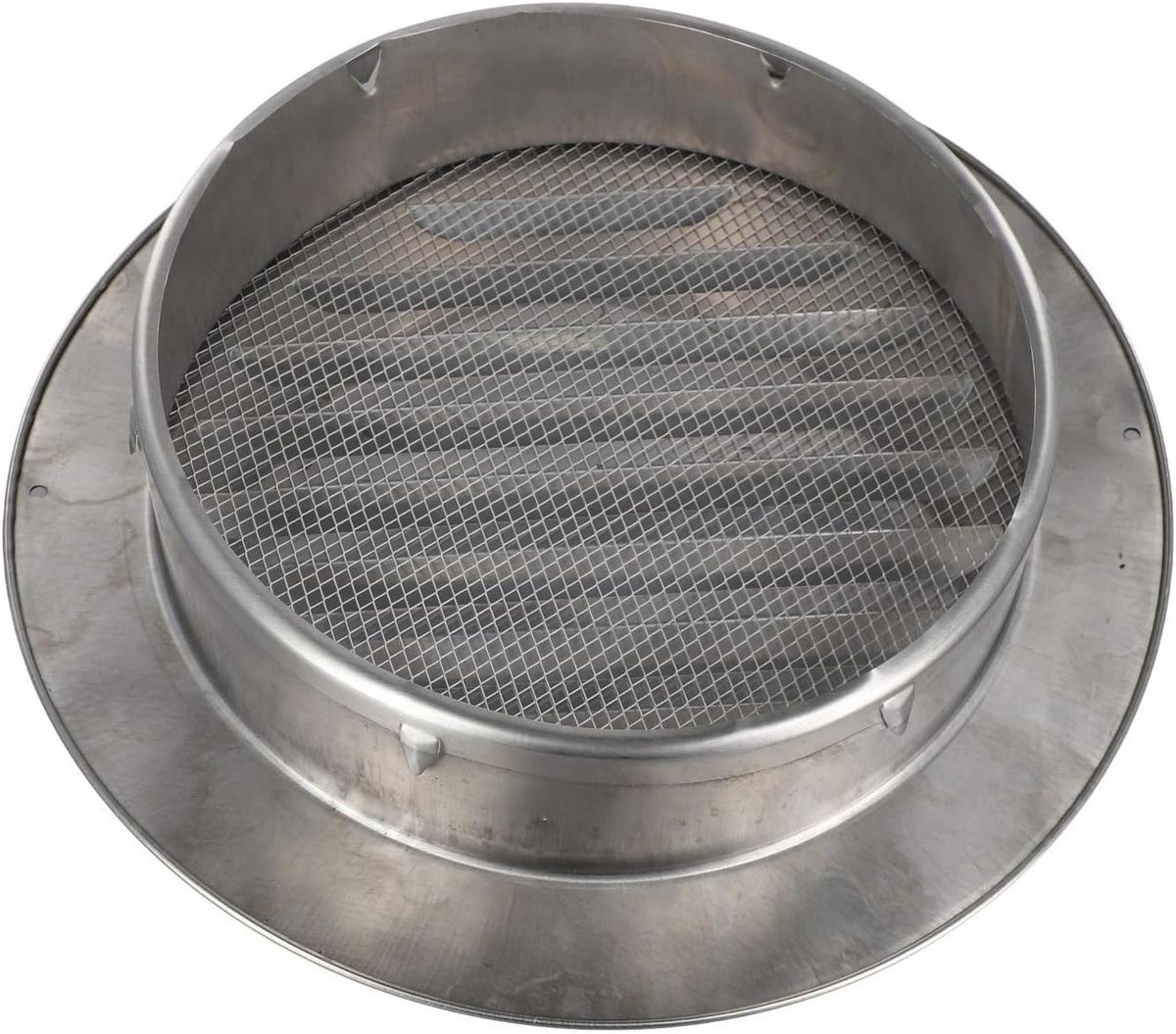 Ventilatierooster Buitenmuur - RVS Afdekking - Luchtcirculatie Bevorderen - Roestvrij Staal - 150-200 mm - Zilver