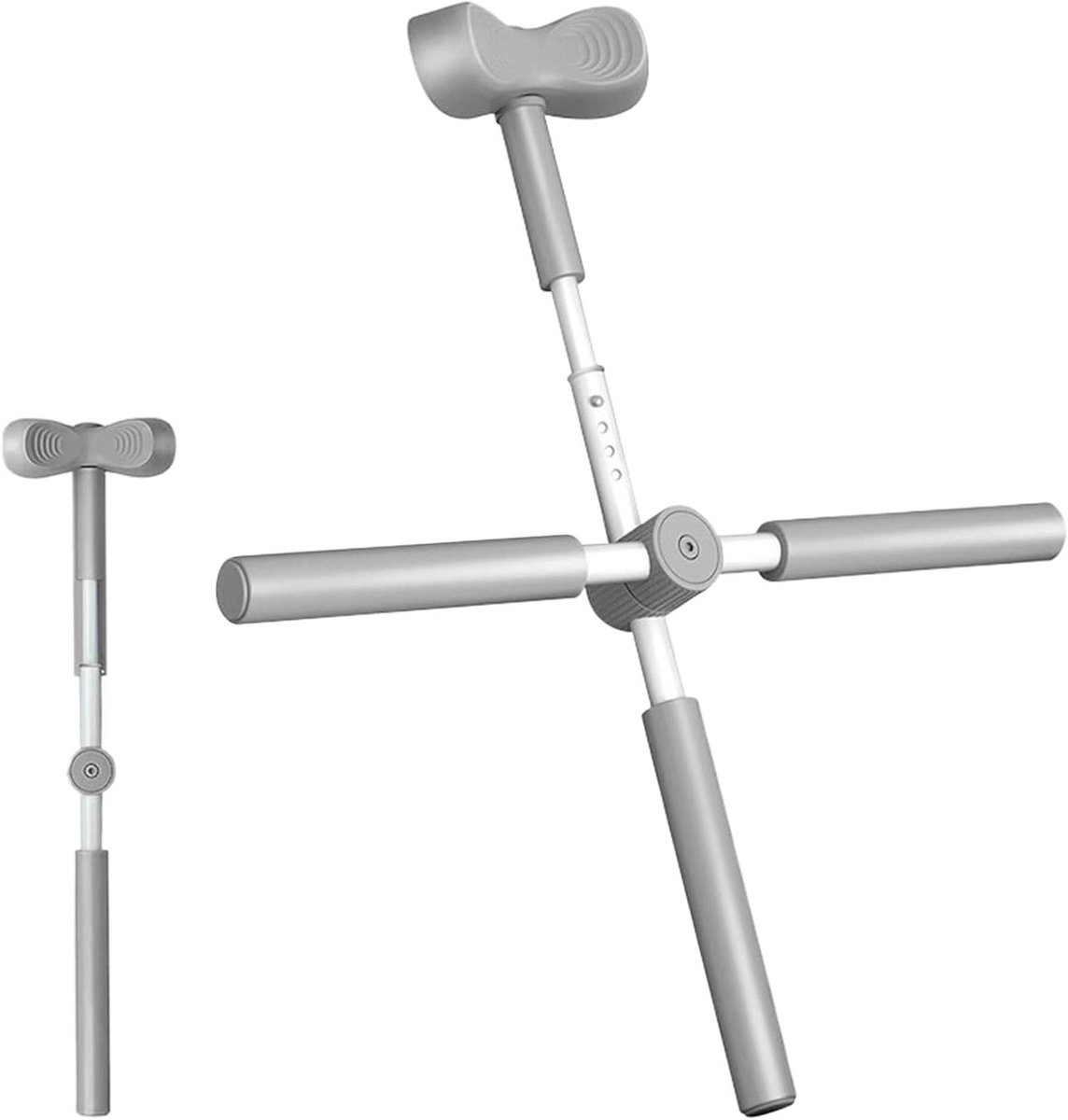 Houdingscorrectie Tool - Yoga Cross Bar - Rug Strekken - Hoofdsteun Ontwerp - 78 cm - Grijs