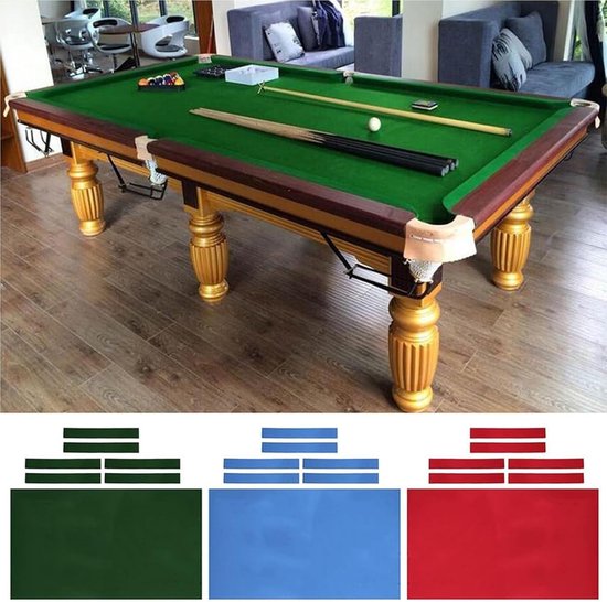 Pooltafelkleed - Biljartlaken Vilt - Sport Spel - Duurzaam Vezelmateriaal - 7ft - Groen — afbeelding 5