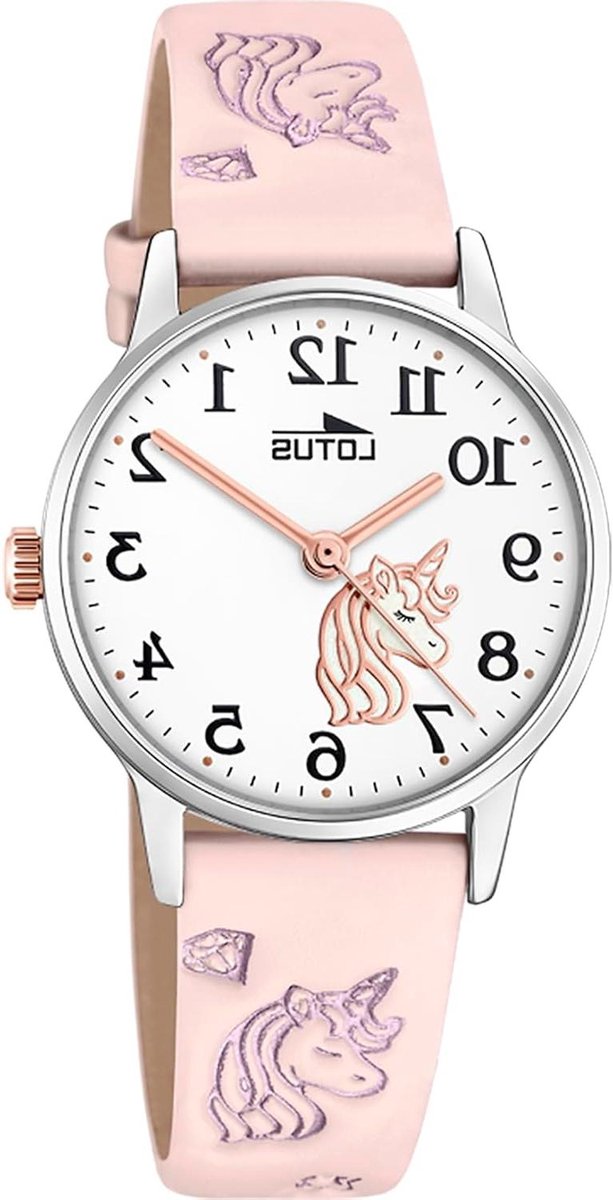 Kinderhorloge - Meisjeshorloge Polshorloge - Tijd Leren Lezen - Stripes Design - Niet gespecificeerd - Roze