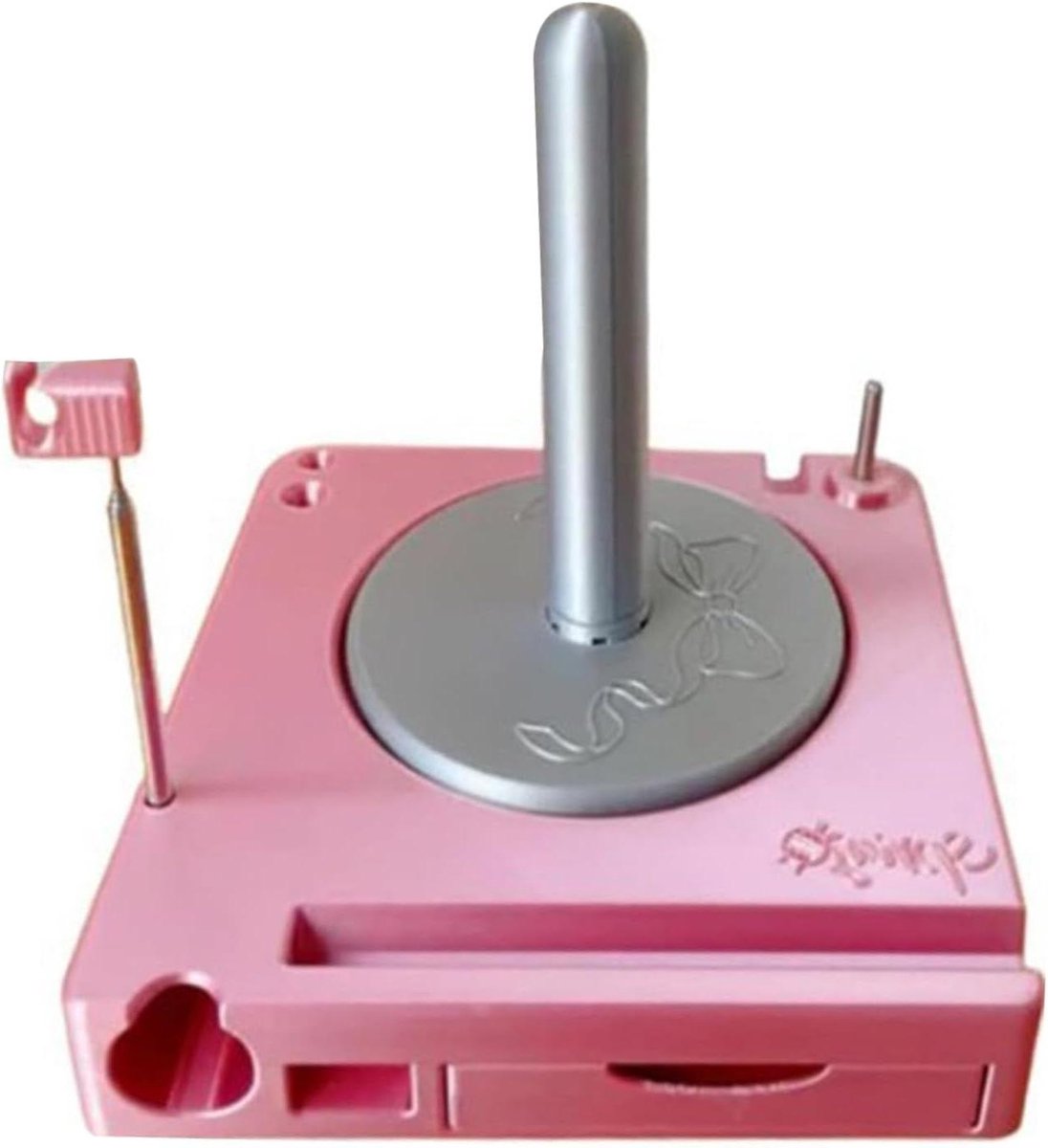 Garen Spoel Houder - Draad Organizer - Hobby Knutselen - Met Telefoon Stand - 18 cm - Roze