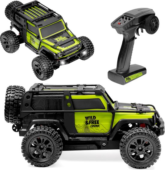 Overmax X-Vast RC auto / RC car – 1:10 crawler 4x4 – metalen aandrijfas – olie-schokdempers – LED verlichting – 2 accu’s (tot 40 min) – 30 km/u – traploze snelheidsregeling – offroad terrein model – Ready To Run