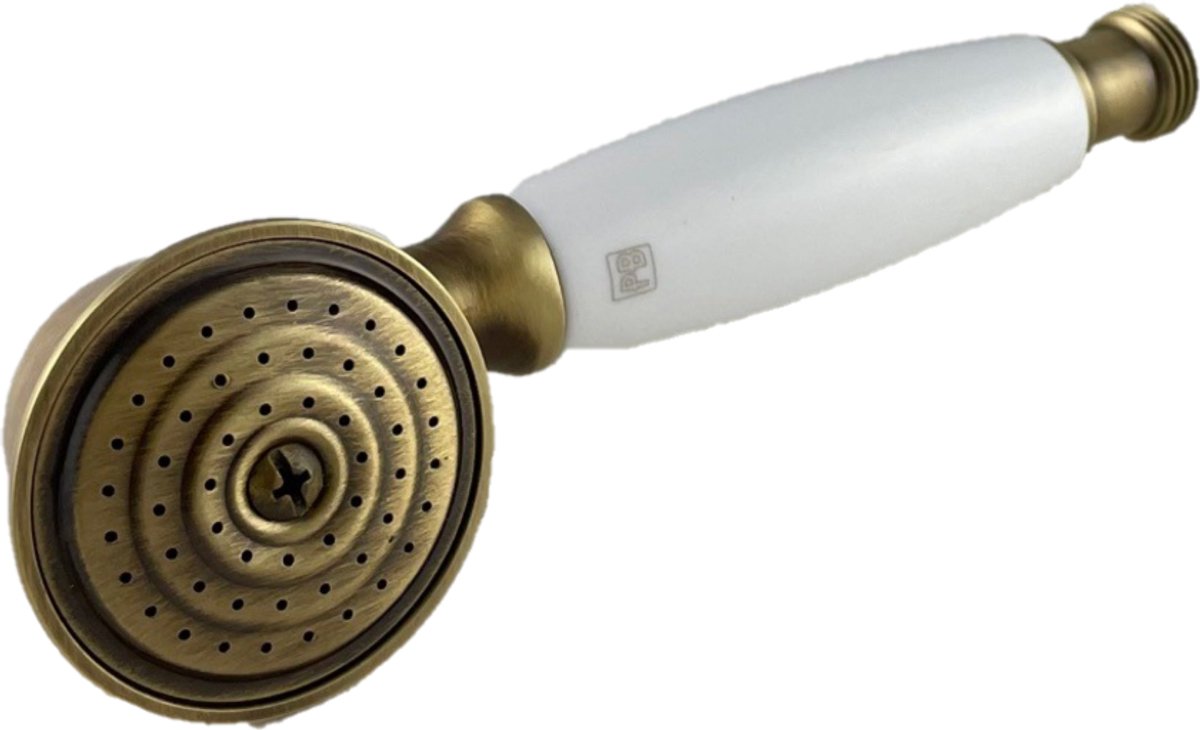 PB klassieke bronzen handdouche met wit handvat 1208957104