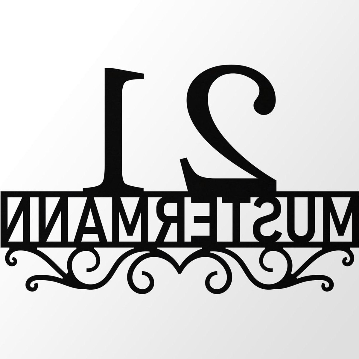Deurplaat Aluminium Composiet - Naambord Huisnummer - Personaliseren Huis - Gepersonaliseerde Tekst - 50 cm - Zwart