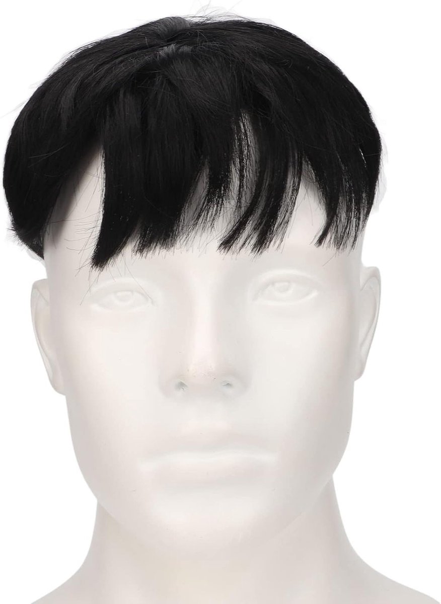 Korte toupet voor mannen, haarstuk voor dagelijks gebruik, modieus en stijlvol, perfect voor het bedekken van grijs haar, haarverlengingen voor een natuurlijke look