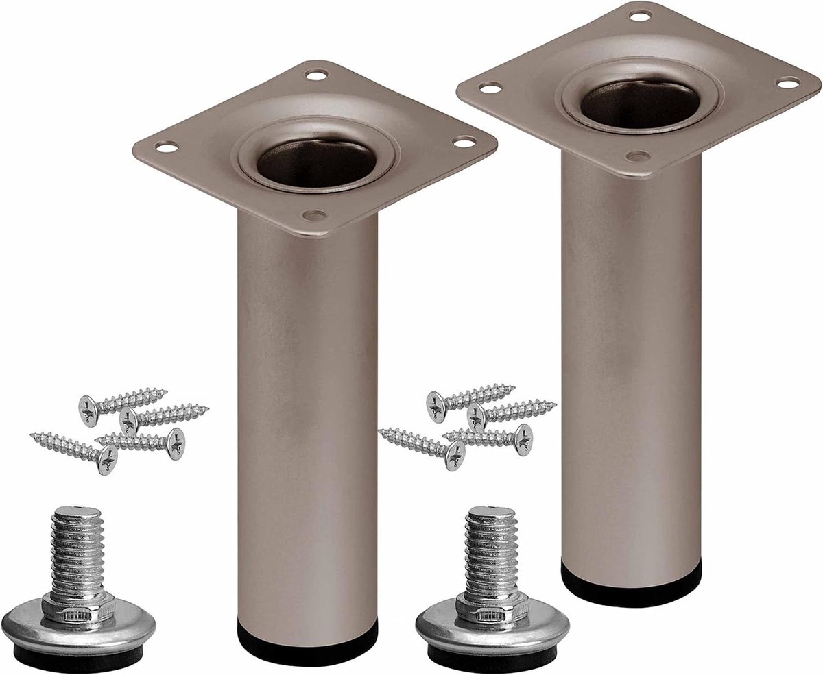 Meubelpoten Set - Kastpoten Tafelpoot - Meubels Verhogen - In Hoogte Verstelbaar - 15 cm - Mat