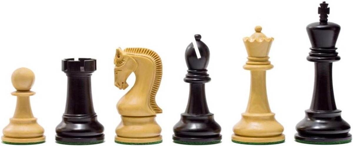 Schaakspel Hout - Schaakset Traditioneel - Strategisch Spel - Met de hand afgewerkt - 4 inch - Zwart
