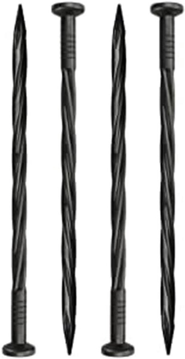 Landschap Rand Pegs - Tuinverankering Spikes - Tuinranden Bevestigen - Spiraalvormig Ontwerp - 30 stuks 20 cm - Zwart