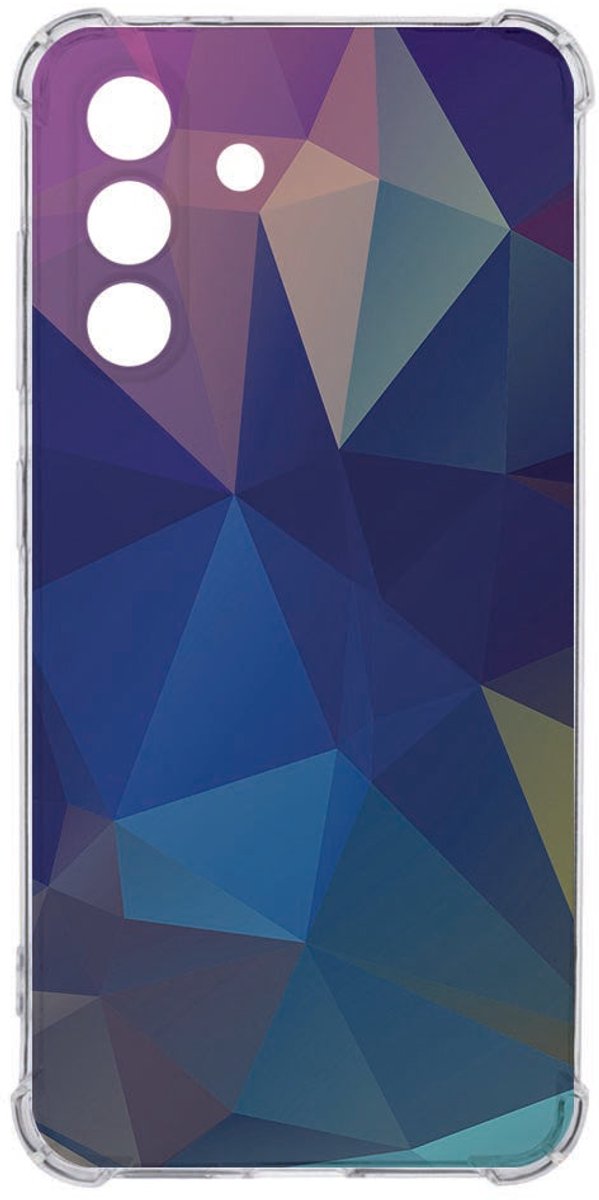 Samsung Galaxy A36 Back Cover - Polygon Dark TPU Schokbestendig