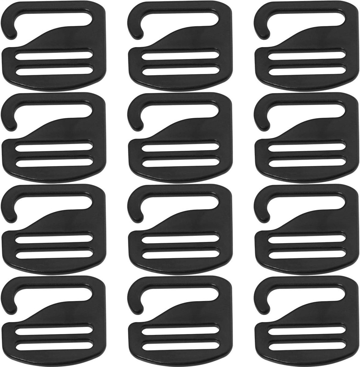 G-haken Rugzak Gespen - Singelgesp Clips - Bagage Riem Bevestigen - POM Materiaal - 26 mm - Zwart