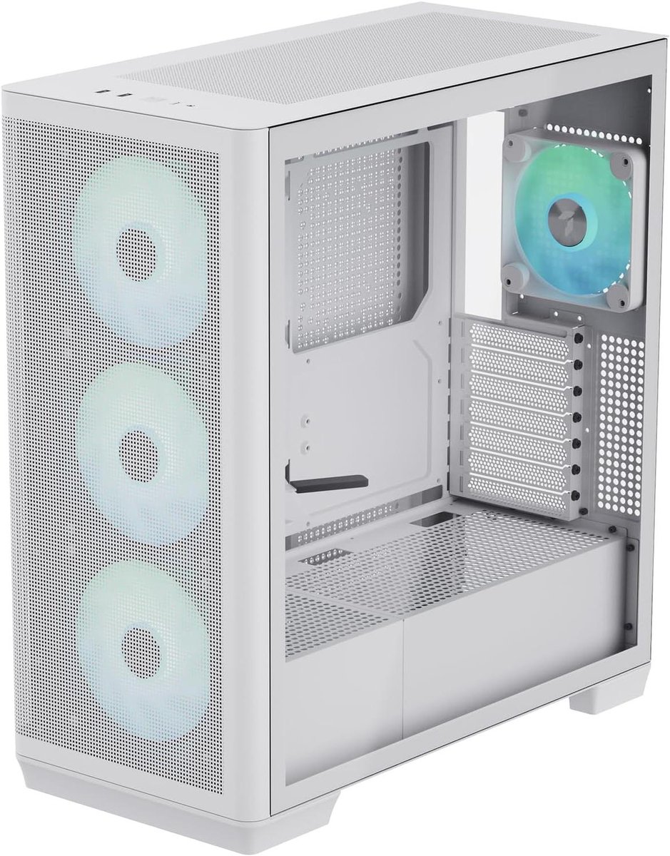 Midi-Tower Computerbehuizing - PC Case ATX - Componenten Beschermen - Gehard Glas Paneel - 46.5 x 23.1 x 50.3 cm
