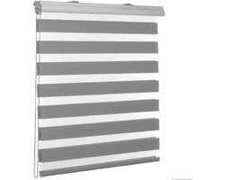 Waterdichte Jaloezieën - Raambekleding Zonwering - Privacy en Zonwering - Polyestervezel Materiaal - 30 x 220 cm - Donkergrijs