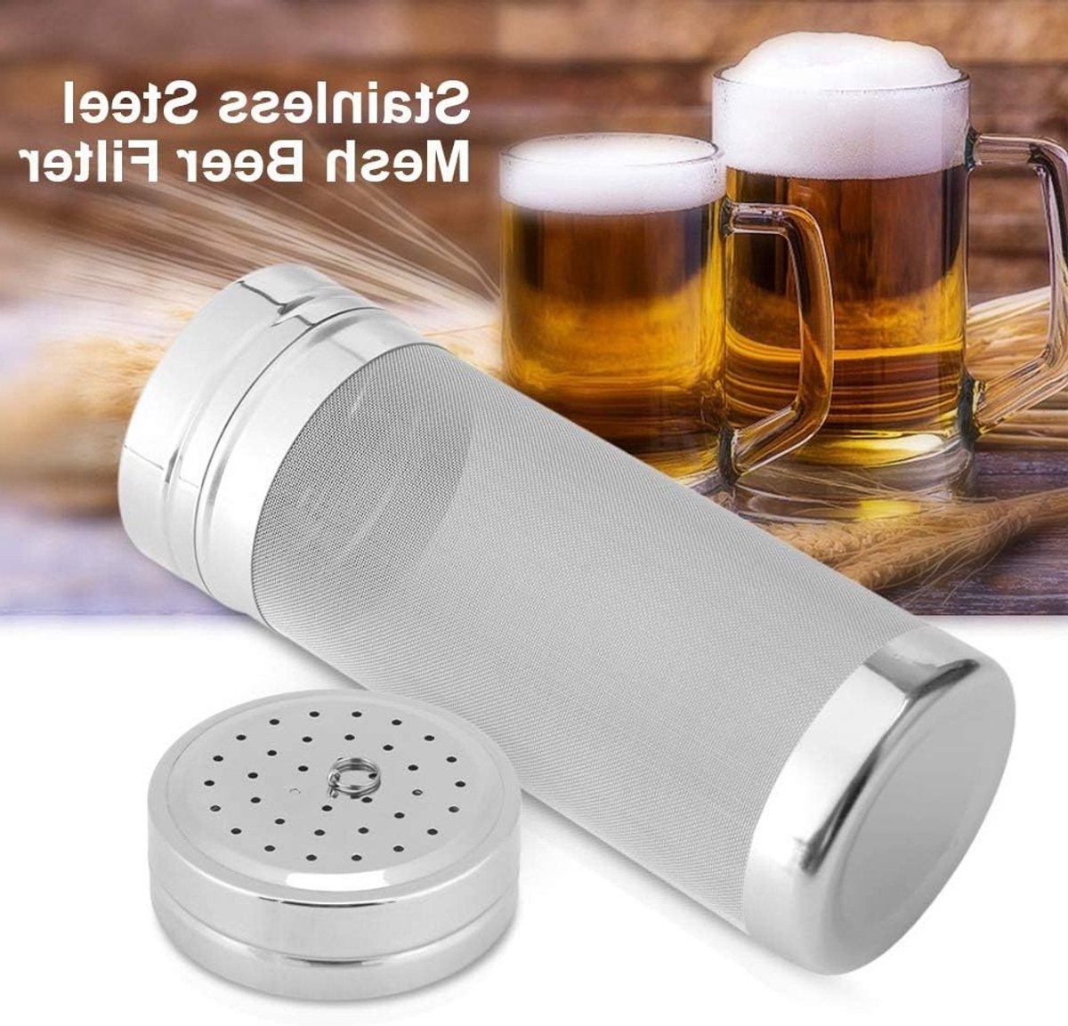 Stainless Steel Filter voor Thuisbrouwerij - 300 Micron Mesh Dry Hop Spider voor Cornelius Kegs en Bierbrouwen