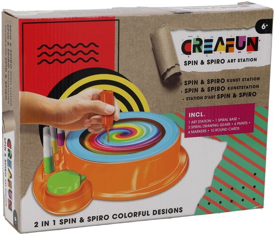 Creafun - Spin'n Spiro 2 in 1 Verf/Kleur Set - Creatief Speelgoed voor Kinderen