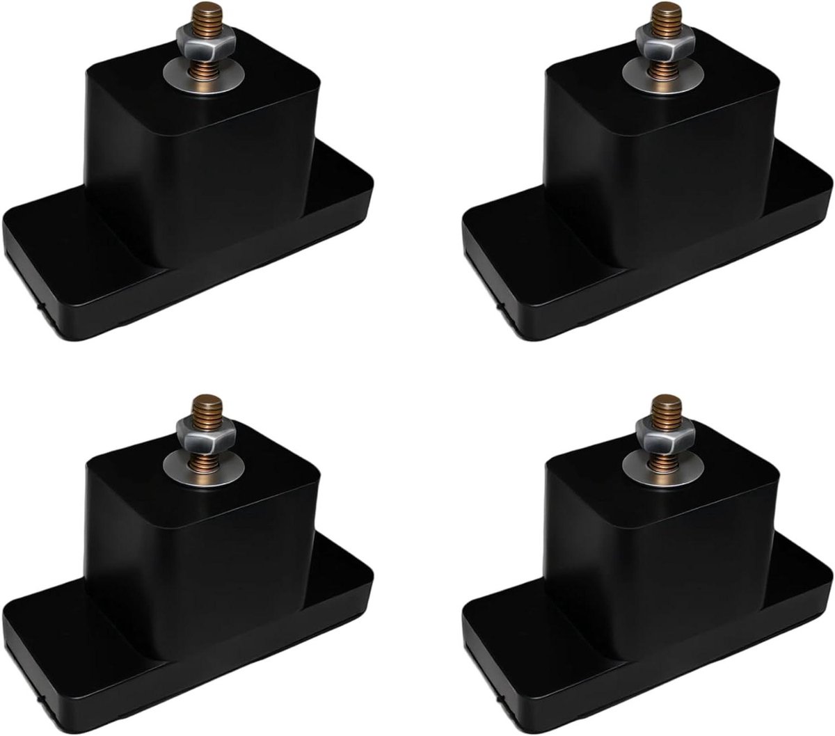 Antivibratievoetjes Airco - Trillingsdempers Warmtepomp - Apparaten Stabiliseren - Extreme Draagkracht - 4 Stuks - Zwart