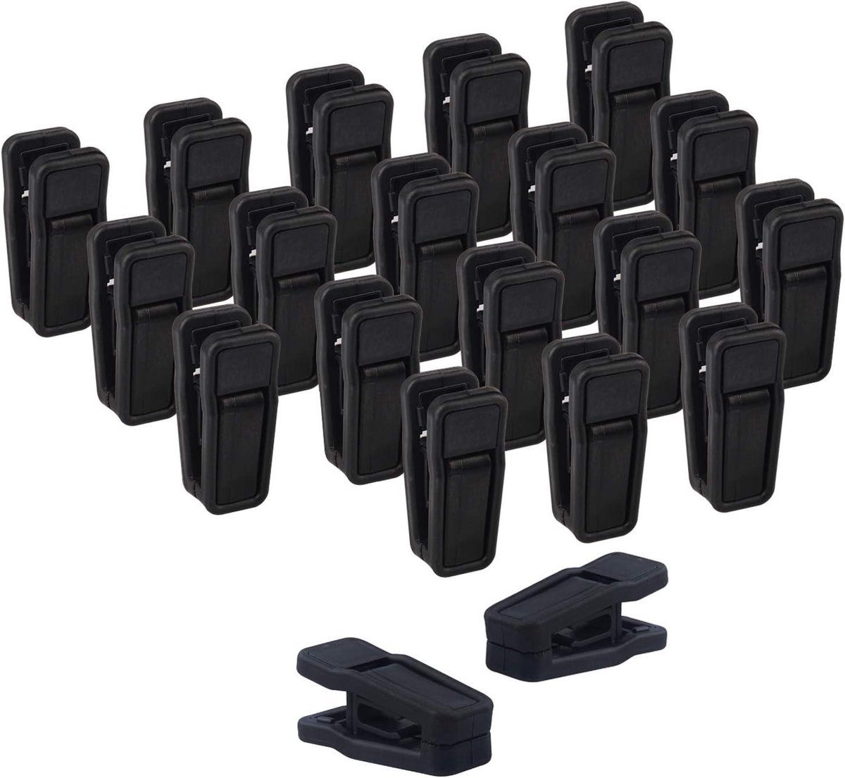 Hanger Clips - Kledingclips Hanger - Kleding Opbergen - Zware ABS Plastic - 20 Stuks - Zwart
