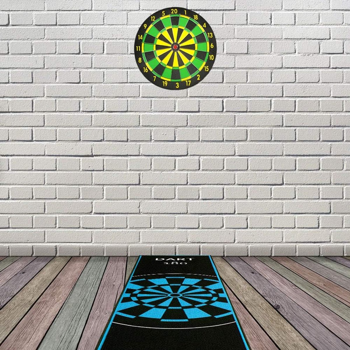 Dartmat - Darttapijt Werplijn - Vloer Beschermen - Toernooi Kwaliteit - 290 x 60 cm - Blauw