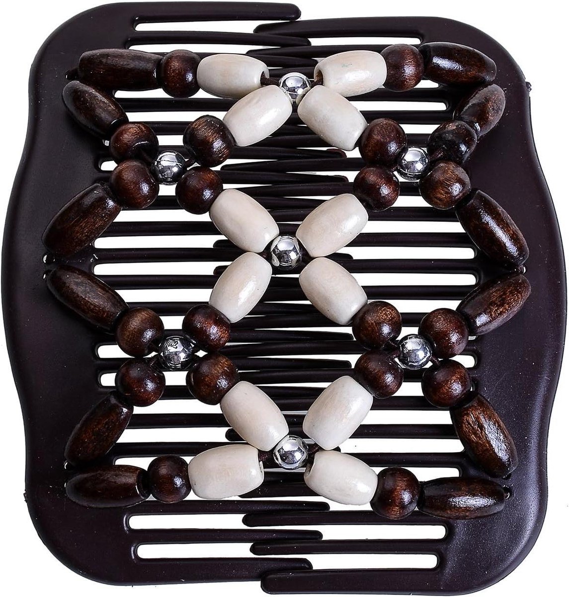 Haarkam Set - Haaraccessoires Clips - Haar Stylen - Handgemaakt Design - 4 x 2 inch - Beige