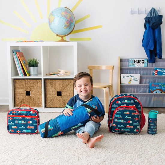 Kinderslaapmat met Kussen - Peuter dutjesmat - Kinderdagverblijf en kleuterschool - Oprolbaar met elastische banden - 125 x 50 cm van Merkloos — afbeelding 3