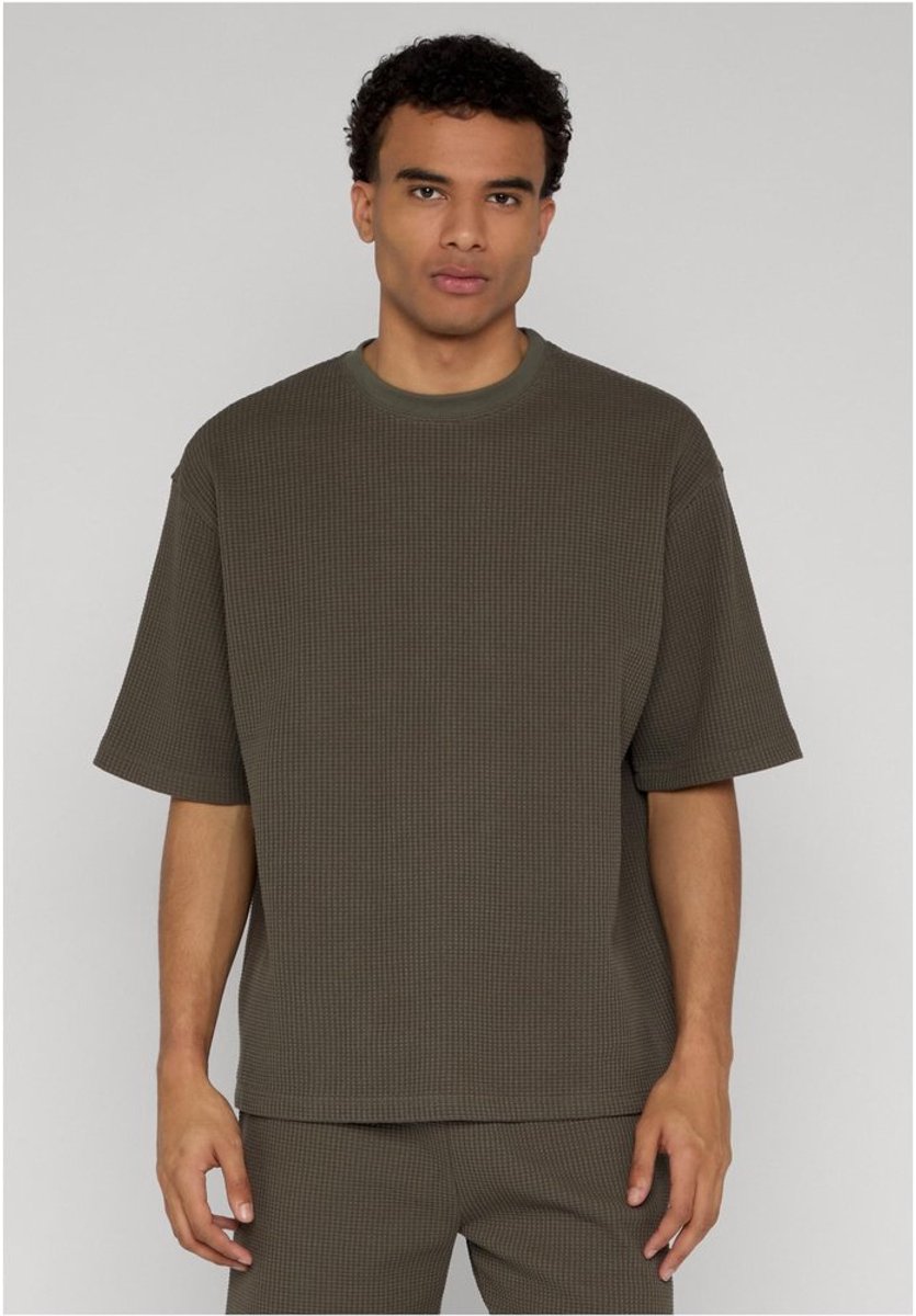 Urban Classics Thermal Waffle Tee Heren T-shirt – M Groen