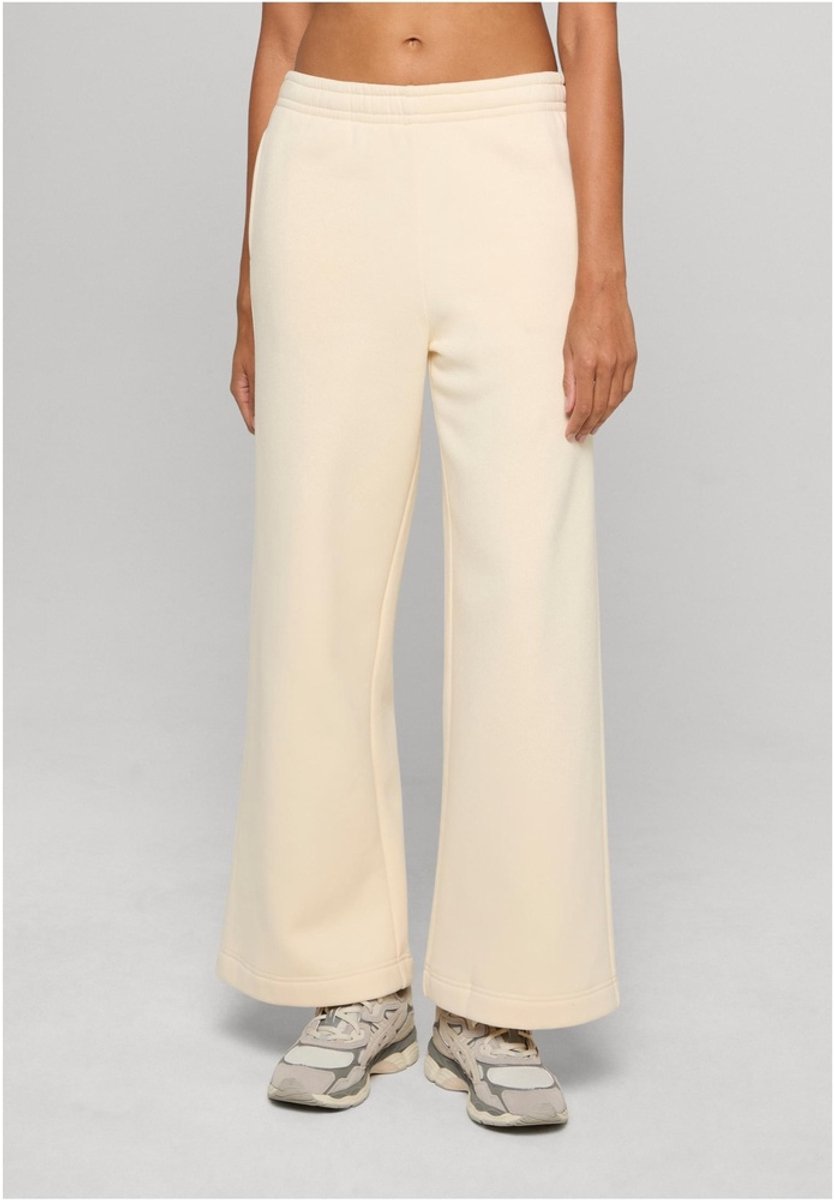 Urban Classics Fluffy wideleg Dames joggingbroek M Creme