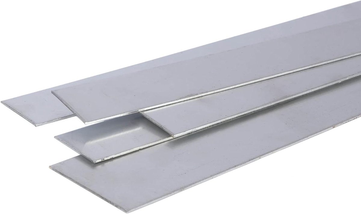 Veerstaal Plaat - Platstaaf Roestvrij - Onderdelen Fabriceren - Corrosiebestendig - 70x1mm 0.5 Meter - Zilverkleurig