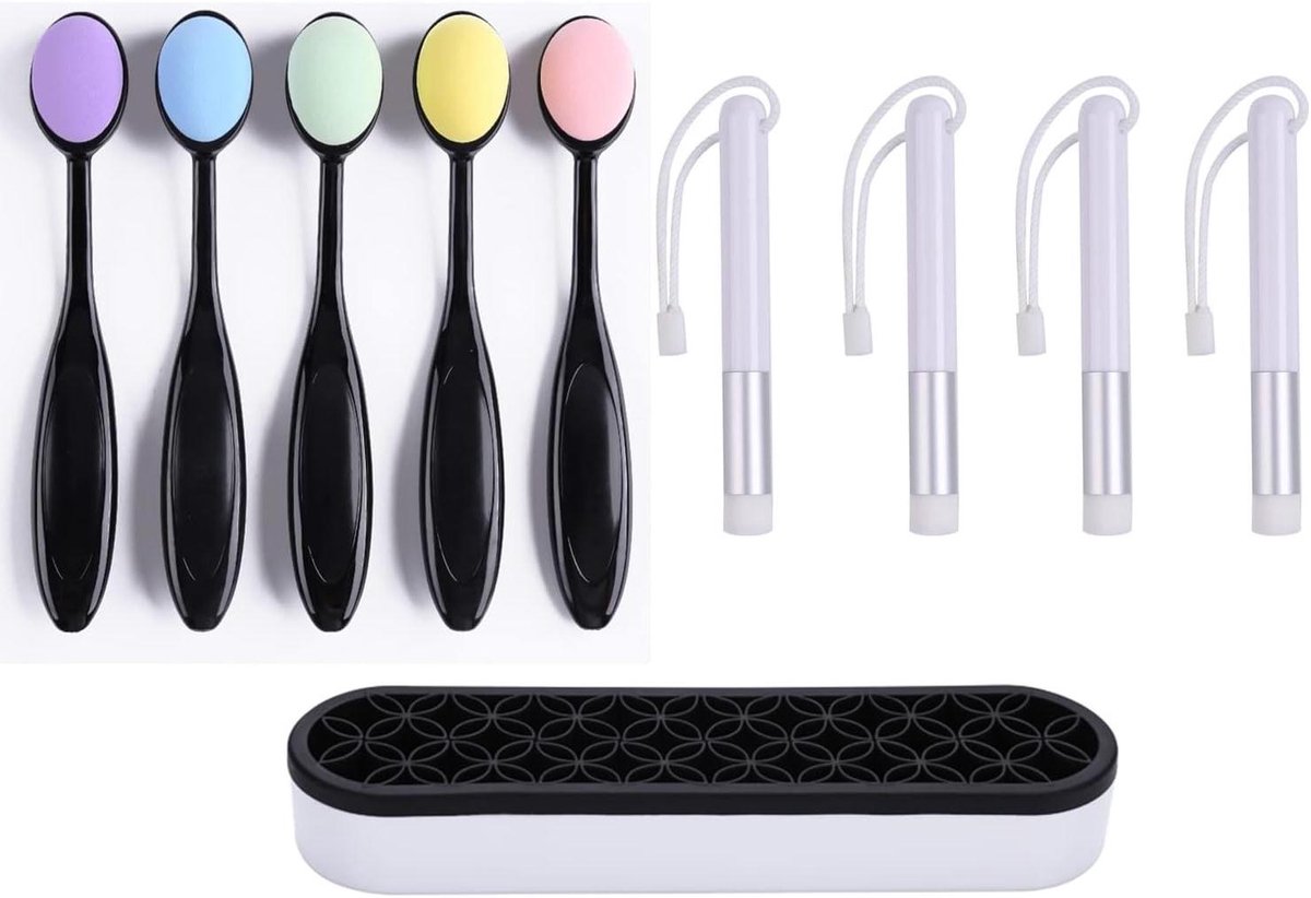 Mini Ink Blending Tools - Mengborstels Kaarten Maken - DIY Knutselen - Met Opbergrek - 11 x 1 cm