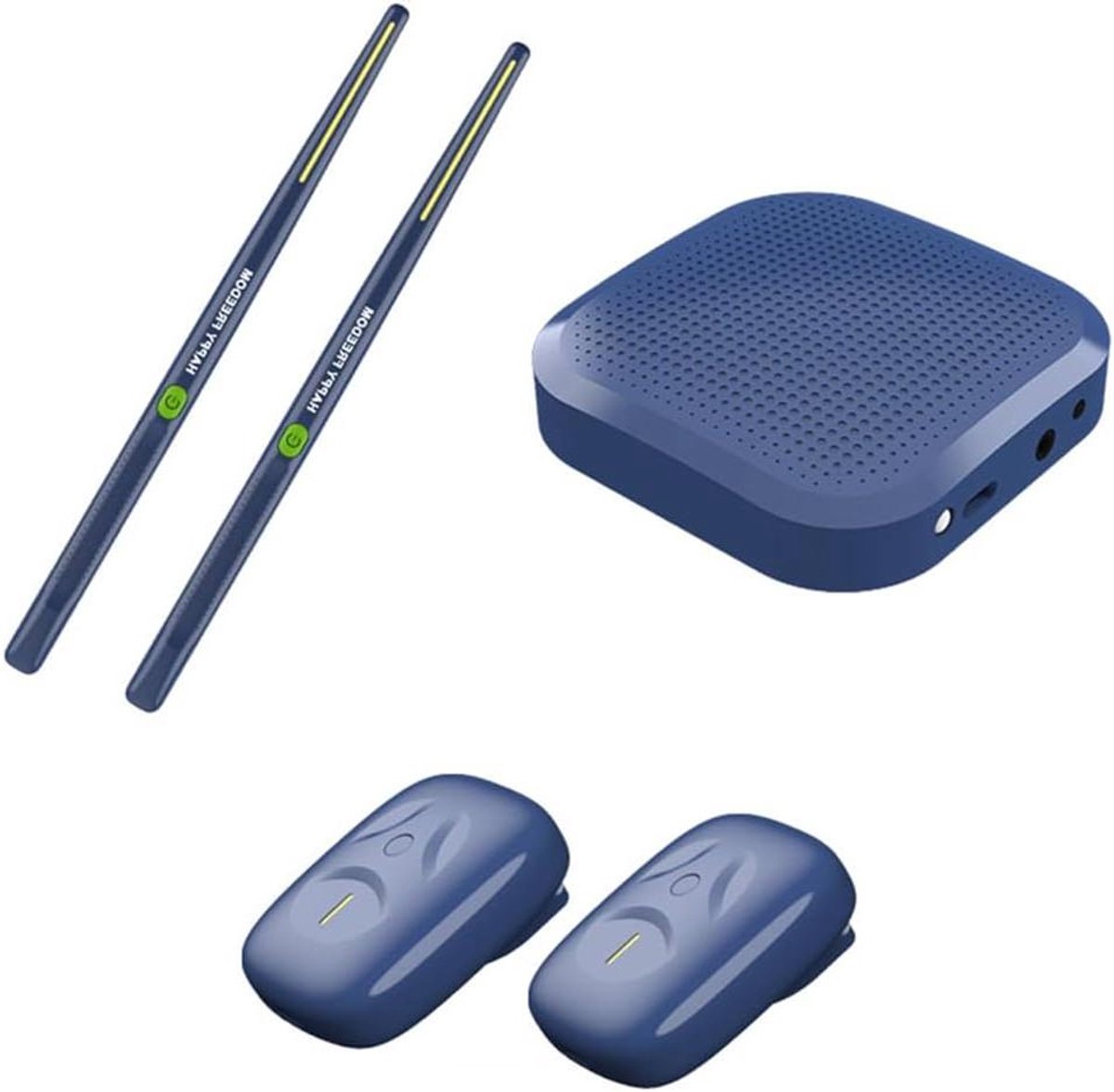 Virtuele Drumset - Luchtdrumstokken - Stil Oefenen - Nul Latentie - Compact Design - Zwart