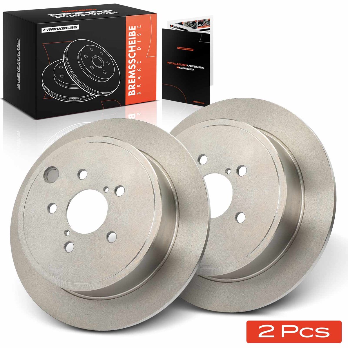 Frankberg 2x Remschijven Achteras voor Subaru