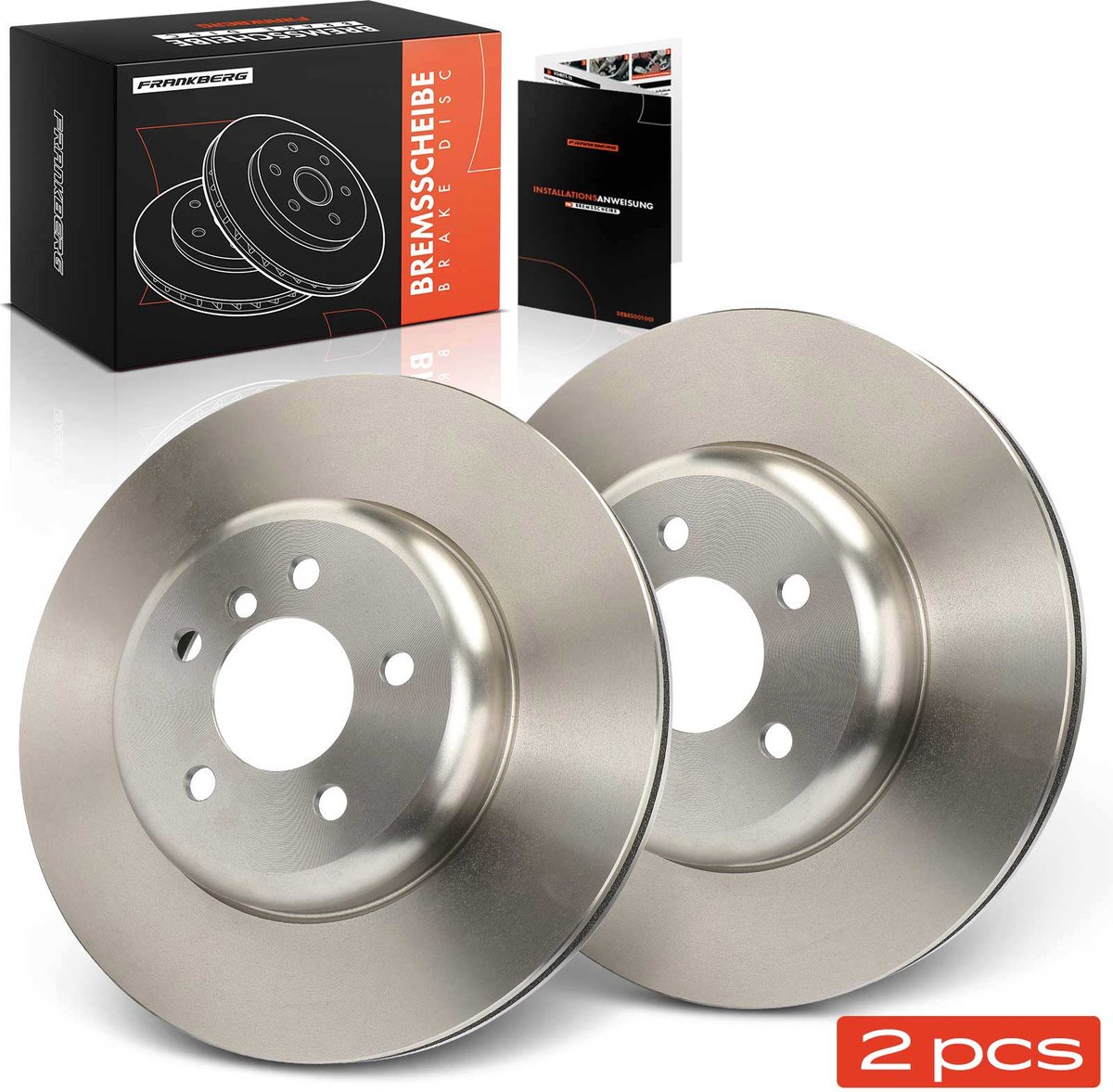 Frankberg 2x Remschijven Vooras voor BMW 5er Touring F10 F11 16L